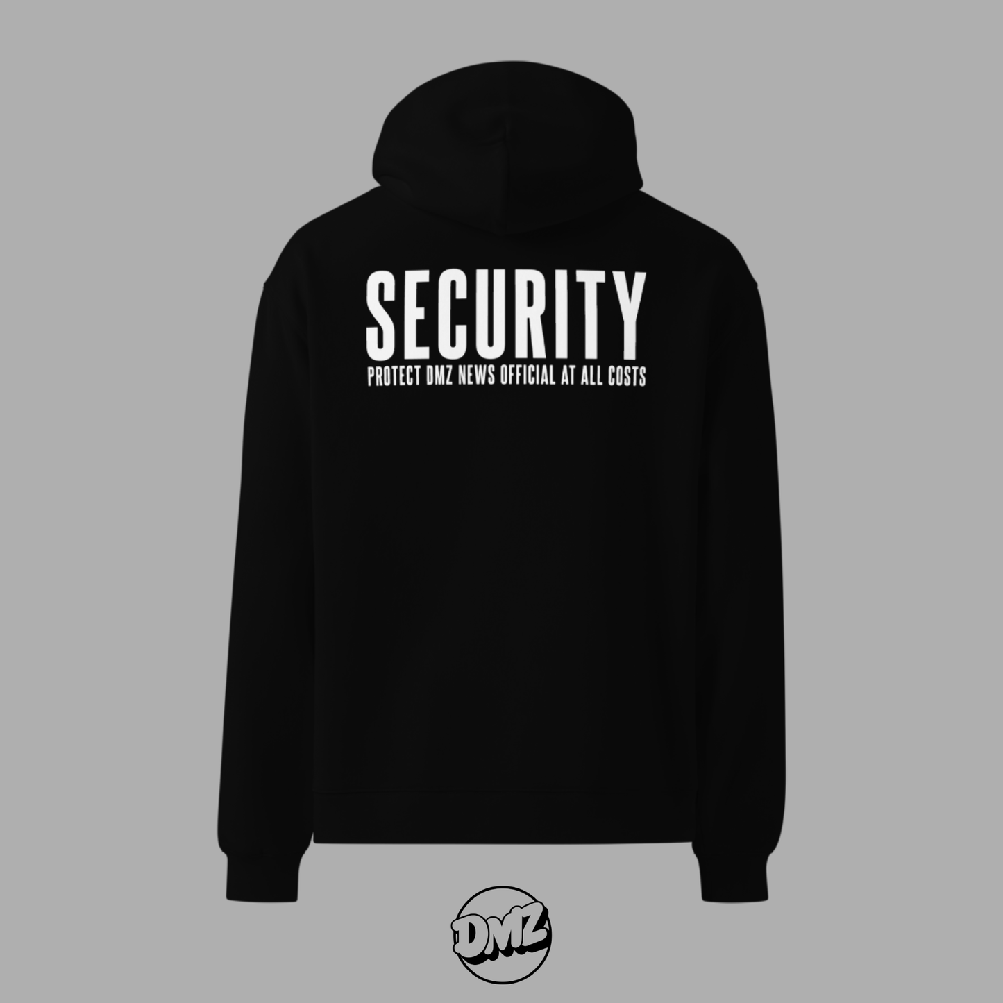 DMZ NEWS OFFICIAL TEAM SECURITY UNIFORM OVERSIZED HOODED SWEATSHIRTâť—đź”’